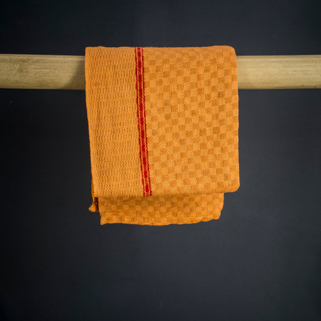 Torchon ancien teint - Orange